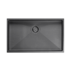 Quadron | ANTHONY 80 | stalowy zlewozmywak kuchenny GRAPHITE METAL PVD | wymiary: 74 x 44 x 20,5 cm | 1-komorowy podwieszany/wpuszczany | podbudowa szafki: od 80 cm MF7444PVDBST1
